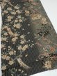 Photo2: 2P02z60  Japanese Kimono Crepe Silk  FABRIC Sakura Black-Gray 40.9x14.4 (2)