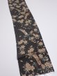 Photo2: 2P09z60  Japanese Kimono Crepe Silk  FABRIC Sakura Black-Gray 87.4x7.1 (2)