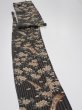 Photo3: 2P09z60  Japanese Kimono Crepe Silk  FABRIC Sakura Black-Gray 87.4x7.1 (3)