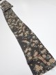 Photo5: 2P09z60  Japanese Kimono Crepe Silk  FABRIC Sakura Black-Gray 87.4x7.1 (5)