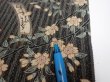 Photo6: 2P09z60  Japanese Kimono Crepe Silk  FABRIC Sakura Black-Gray 87.4x7.1 (6)
