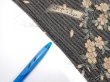 Photo7: 2P09z60  Japanese Kimono Crepe Silk  FABRIC Sakura Black-Gray 87.4x7.1 (7)