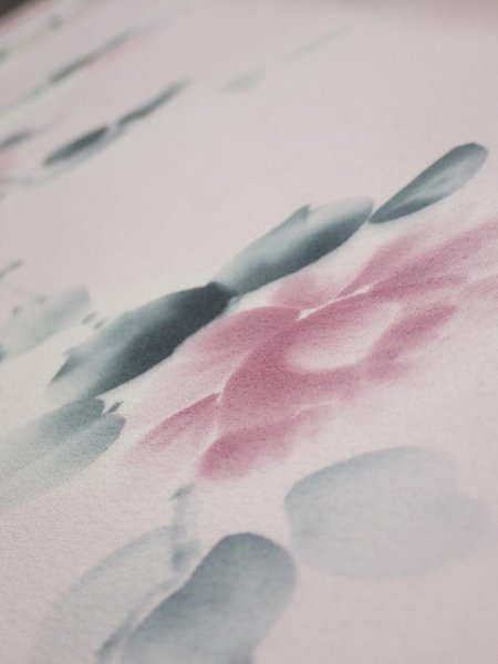 Photo4: 2Q05z80  Japanese Kimono Silk  FABRIC Flower [object Object] 65.4x14.8 (4)