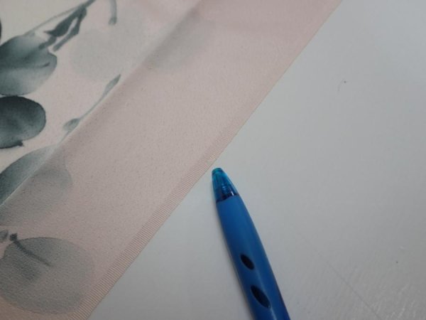 Photo5: 2Q09z50  Japanese Kimono Silk  FABRIC Flower [object Object] 84.6x7.1 (5)