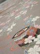 Photo4: 2Q02z70  Japanese Kimono Silk  FABRIC Plum branch  46.1x15.0 (4)