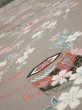 Photo4: 2Q04z90  Japanese Kimono Silk  FABRIC Plum branch  66.5x15.0 (4)