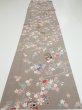 Photo5: 2Q04z90  Japanese Kimono Silk  FABRIC Plum branch  66.5x15.0 (5)