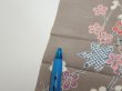 Photo9: 2Q04z90  Japanese Kimono Silk  FABRIC Plum branch  66.5x15.0 (9)