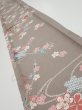 Photo1: 2Q08z50  Japanese Kimono Silk  FABRIC Plum branch  61.4x7.7 (1)