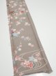 Photo2: 2Q08z50  Japanese Kimono Silk  FABRIC Plum branch  61.4x7.7 (2)