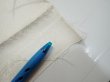 Photo7: 2S08z50  Japanese Kimono Silk  FABRIC Flowers Off-white 65.0x7.9 (7)