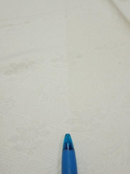 Photo8: 2S08z50  Japanese Kimono Silk  FABRIC Flowers Off-white 65.0x7.9 (8)