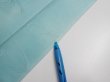 Photo6: 2S03z80  Japanese Kimono Silk  FABRIC Wave Light blue 63.0x14.6 (6)