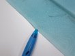 Photo7: 2S04z80  Japanese Kimono Silk  FABRIC Wave Light blue 62.2x14.6 (7)