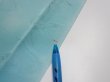 Photo8: 2S05z90  Japanese Kimono Silk  FABRIC Wave Light blue 63.0x14.6 (8)