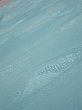 Photo4: 2S06z90  Japanese Kimono Silk  FABRIC Wave Light blue 63.0x14.6 (4)