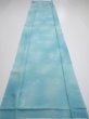 Photo5: 2S06z90  Japanese Kimono Silk  FABRIC Wave Light blue 63.0x14.6 (5)