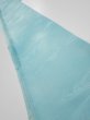Photo1: 2S08z40  Japanese Kimono Silk  FABRIC Wave Light blue 54.7x7.3 (1)