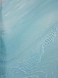 Photo4: 2S08z40  Japanese Kimono Silk  FABRIC Wave Light blue 54.7x7.3 (4)
