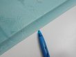 Photo7: 2S08z40  Japanese Kimono Silk  FABRIC Wave Light blue 54.7x7.3 (7)