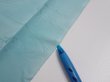Photo6: 2S09z50  Japanese Kimono Silk  FABRIC Wave Light blue 75.2x7.3 (6)