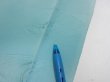 Photo8: 2S09z50  Japanese Kimono Silk  FABRIC Wave Light blue 75.2x7.3 (8)