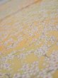Photo4: 2S01z60  Japanese Kimono Silk  FABRIC Sakura branch Orange-Yellow 44.9x14.4 (4)