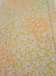 Photo1: 2S04z90  Japanese Kimono Silk  FABRIC Sakura branch Orange-Yellow 67.3x14.4 (1)