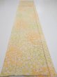 Photo5: 2S04z90  Japanese Kimono Silk  FABRIC Sakura branch Orange-Yellow 67.3x14.4 (5)