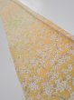 Photo1: 2S07z40  Japanese Kimono Silk  FABRIC Sakura branch Orange-Yellow 61.8x7.1 (1)