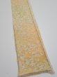 Photo2: 2S07z40  Japanese Kimono Silk  FABRIC Sakura branch Orange-Yellow 61.8x7.1 (2)