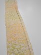 Photo3: 2S07z40  Japanese Kimono Silk  FABRIC Sakura branch Orange-Yellow 61.8x7.1 (3)