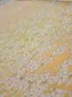 Photo4: 2S07z40  Japanese Kimono Silk  FABRIC Sakura branch Orange-Yellow 61.8x7.1 (4)
