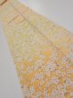 Photo1: 2S09z60  Japanese Kimono Silk  FABRIC Sakura branch Orange-Yellow 86.6x7.1 (1)