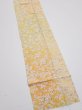 Photo2: 2S09z60  Japanese Kimono Silk  FABRIC Sakura branch Orange-Yellow 86.6x7.1 (2)