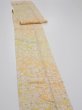 Photo3: 2S09z60  Japanese Kimono Silk  FABRIC Sakura branch Orange-Yellow 86.6x7.1 (3)
