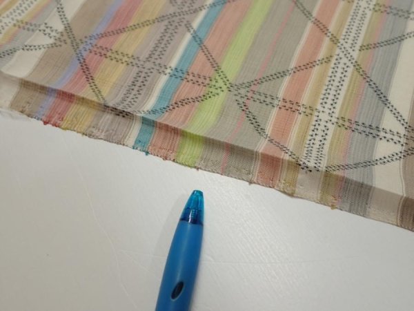 Photo7: 2S02z50  Japanese Kimono Silk TSUMUGI FABRIC Lattice Brown-Gray 41.7x15.0 (7)