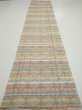Photo5: 2S06z70  Japanese Kimono Silk TSUMUGI FABRIC Lattice Brown-Gray 67.7x14.8 (5)