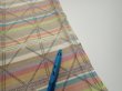 Photo6: 2S07z30  Japanese Kimono Silk TSUMUGI FABRIC Lattice Brown-Gray 59.8x7.7 (6)