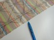 Photo6: 2S10z20  Japanese Kimono Silk TSUMUGI FABRIC Lattice Brown-Gray 37.0x6.7 (6)