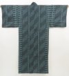 Photo1: 5218T02z430 Vintage Japanese Kimono Cotton MEN'S YUKATA  Dull cyan (1)