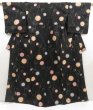 Photo1: 5218T03z440 Vintage Japanese Kimono Cotton YUKATA  Black (1)