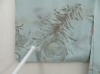 Photo7: 5218T04z620 Vintage Japanese Kimono Silk HAORI Peacock feather Light blue (7)