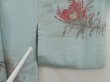 Photo8: 5218T04z620 Vintage Japanese Kimono Silk HAORI Peacock feather Light blue (8)