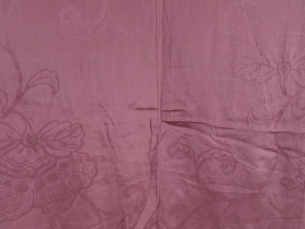 Photo4: 5218T05z510 Vintage Japanese Kimono Silk HAORI Flower Light purple (4)