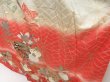 Photo4: 5218T13z1180 Vintage Japanese Kimono Silk FURISODE Tachibana Dark red (4)