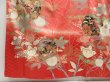 Photo6: 5218T13z1180 Vintage Japanese Kimono Silk FURISODE Tachibana Dark red (6)