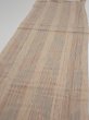 Photo3: 1Q04z100  Japanese Kimono Silk  FABRIC Stripes Light brown 70.1x15.0 (3)