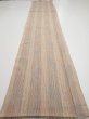 Photo5: 1Q04z100  Japanese Kimono Silk  FABRIC Stripes Light brown 70.1x15.0 (5)
