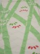 Photo1: 1Q01z60  Japanese Kimono Silk  FABRIC Bamboo Off-white 41.7x14.4 (1)